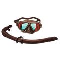 Free Brown Volume Mirror & Combo Low Lenses Snorkel Coated Mask Dive Palantic