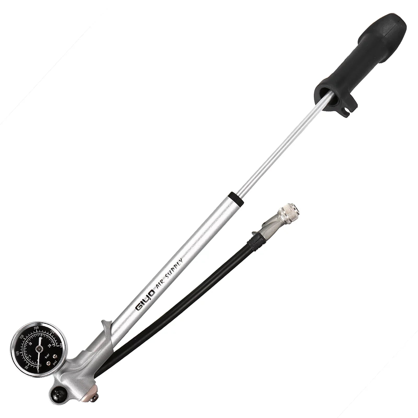 Pressure Schrader with Front and Fork for Air Suspension High Pump Front Arealer MTB Lock Bike 300PSI Valve Mountain Gauge With Pump Pump Lever