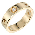 K18 diamond, (Good) half ring, 3P, size I132124019 8.67g, Cartier Pre-Owned 15 yellow approx. Love gold,