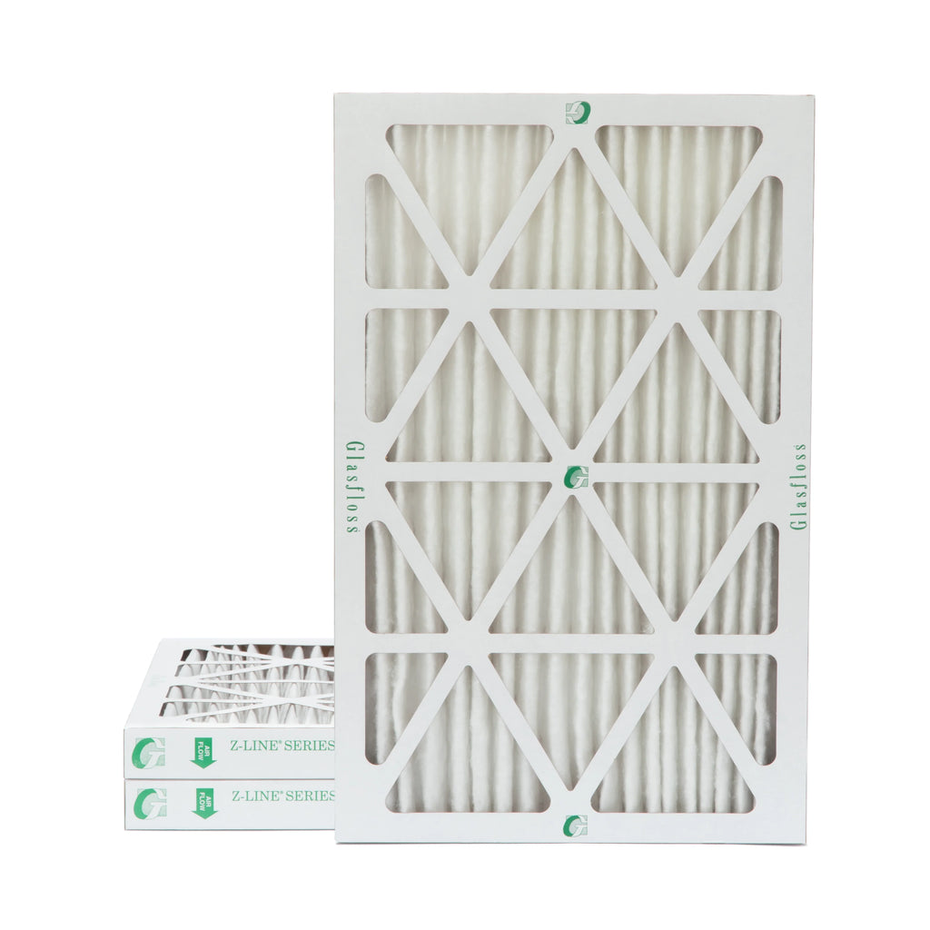 Pack 2" 24-1/2 x by x Pleated of 3 Filters Air Actual 15-1/2 13 1-3/4 16x25x2 Glasfloss. Size: MERV Inch