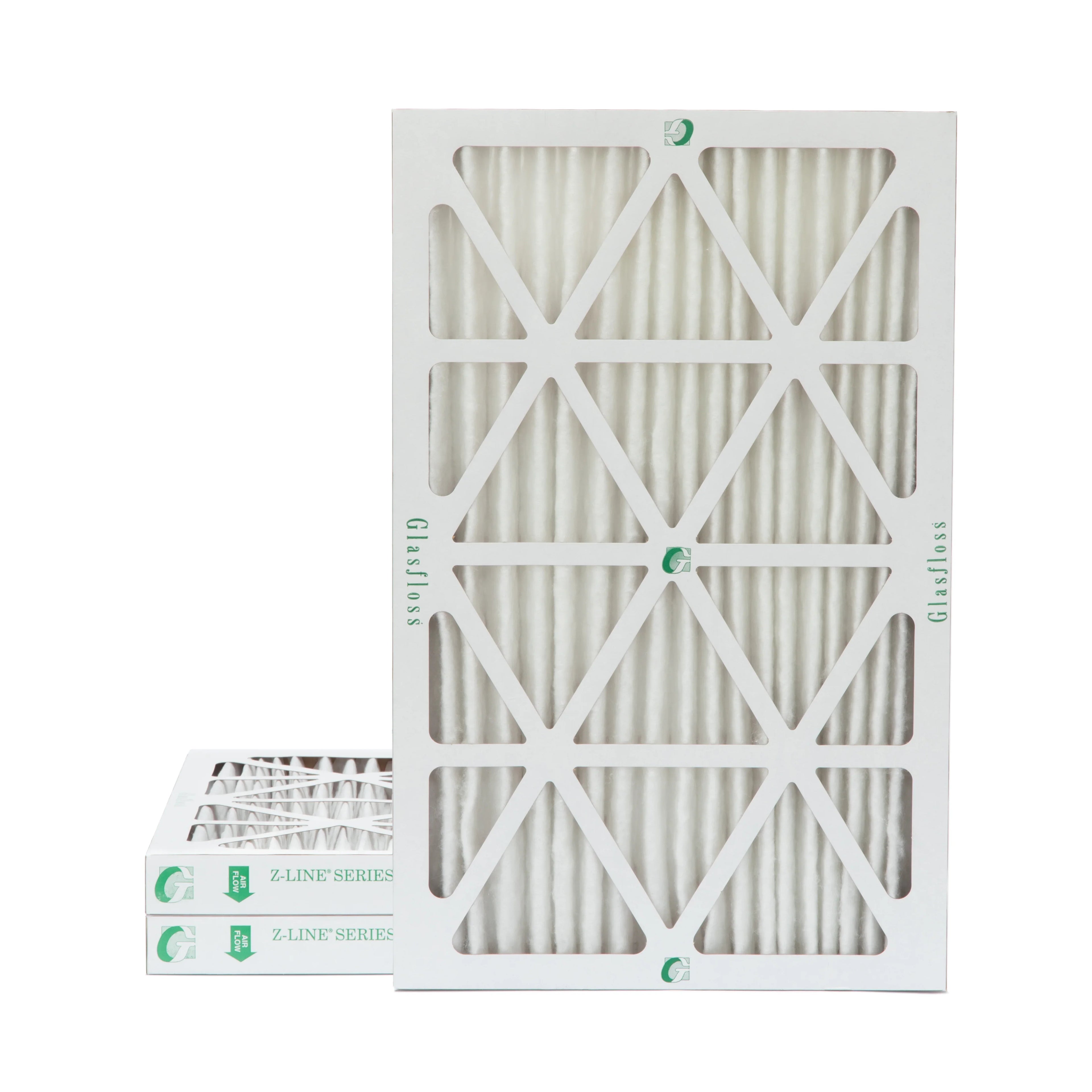 Pack 2" 24-1/2 x by x Pleated of 3 Filters Air Actual 15-1/2 13 1-3/4 16x25x2 Glasfloss. Size: MERV Inch