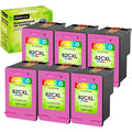 Replacement 5640 GREENCYCLE Cartridges 62 High 62XL Ink 5660 HP for OfficeJet 7644 Envy Tri-Color) OfficeJet 5740 7645 Yield 250 XL (6 5540 Compatible 8040 with 200