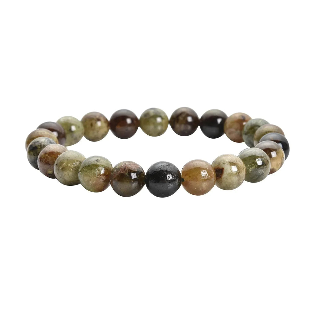 Beaded 8-10mm 155 Mom Green Gifts for Day Shop Women Stretch Ct Mothers for Garnet Bracelet LC