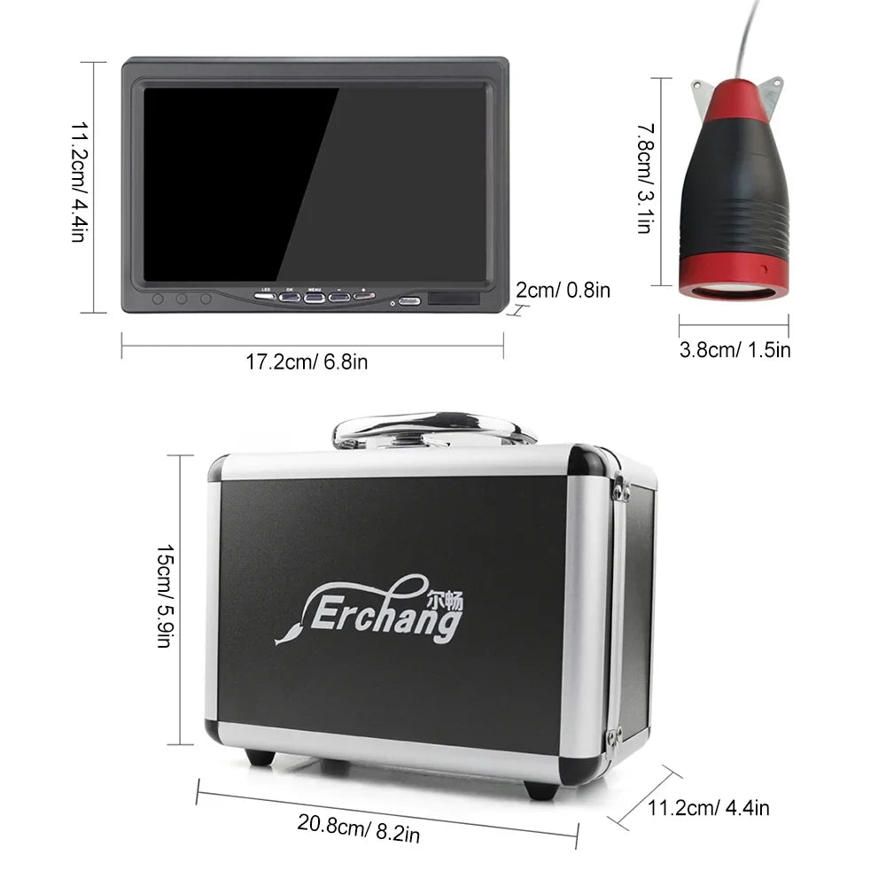 Camera DVR Fishing Fish Lake Inch Erchang Finder 7 for Video Underwater Fishing Sea Portable