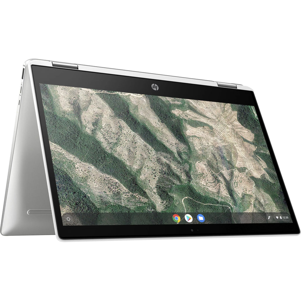 HP 14b-ca0645cl 64GB Touch x360 14" (Used) White 4GB X21.1GHz,Ceramic Chromebook