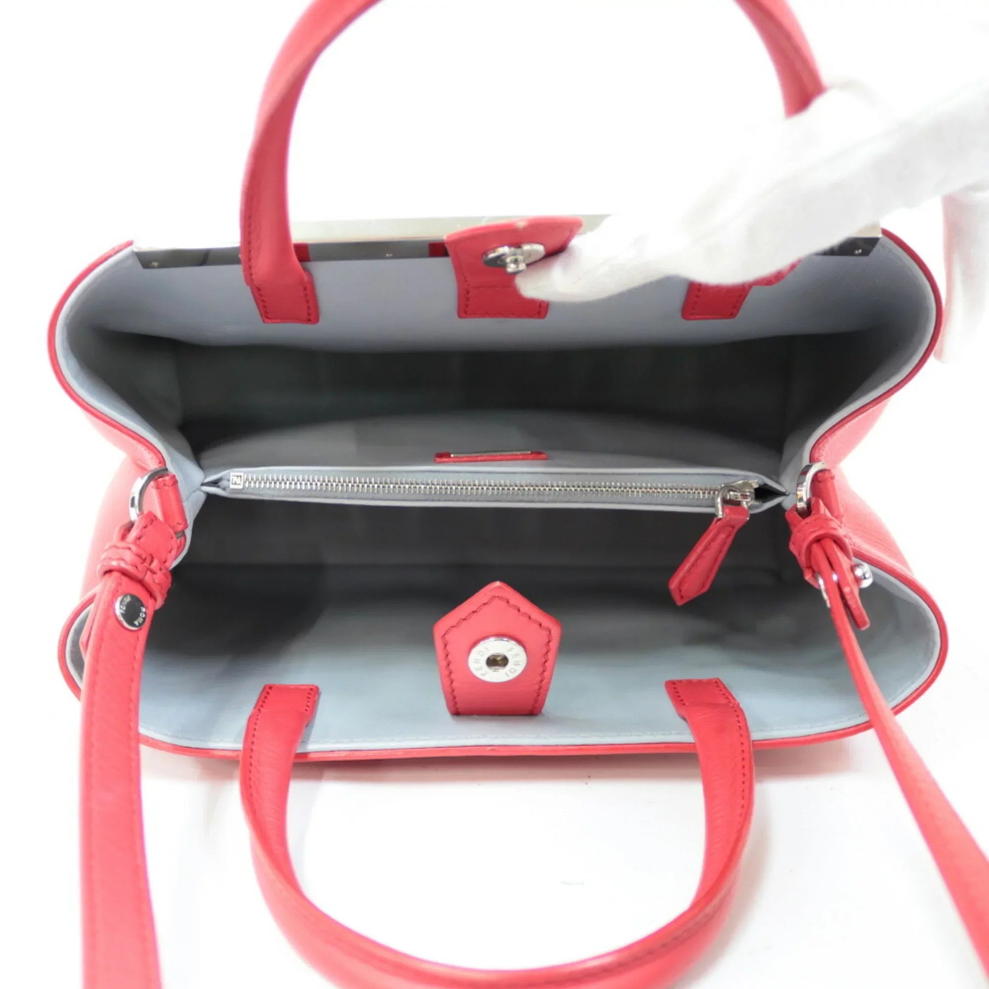 Bag Handbag Pre-Owned Red Toujour (Fair) FENDI Ladies Shoulder