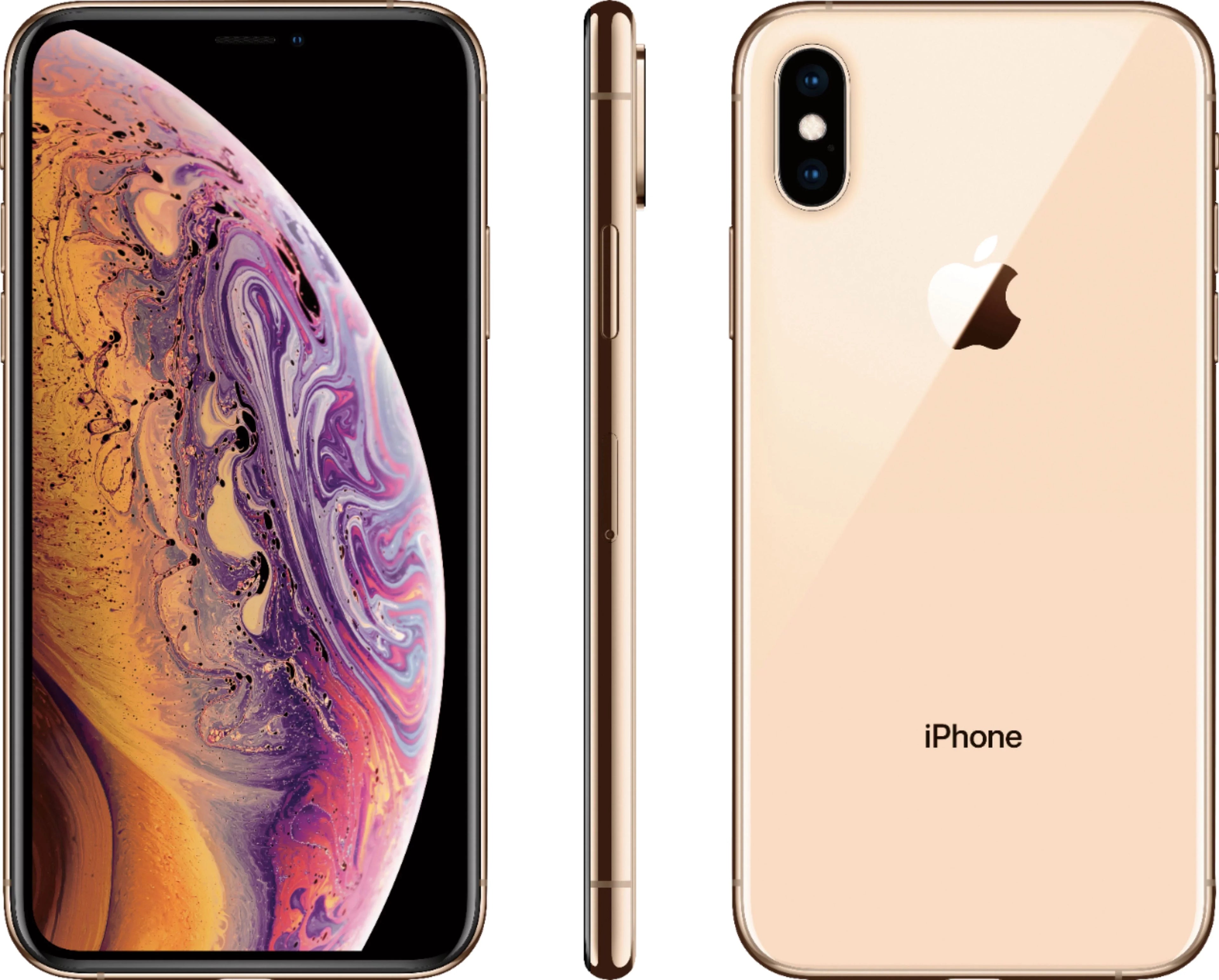 Gold (Refurbished: 64GB XS iPhone (Boost Good) Mobile) Pre-Owned