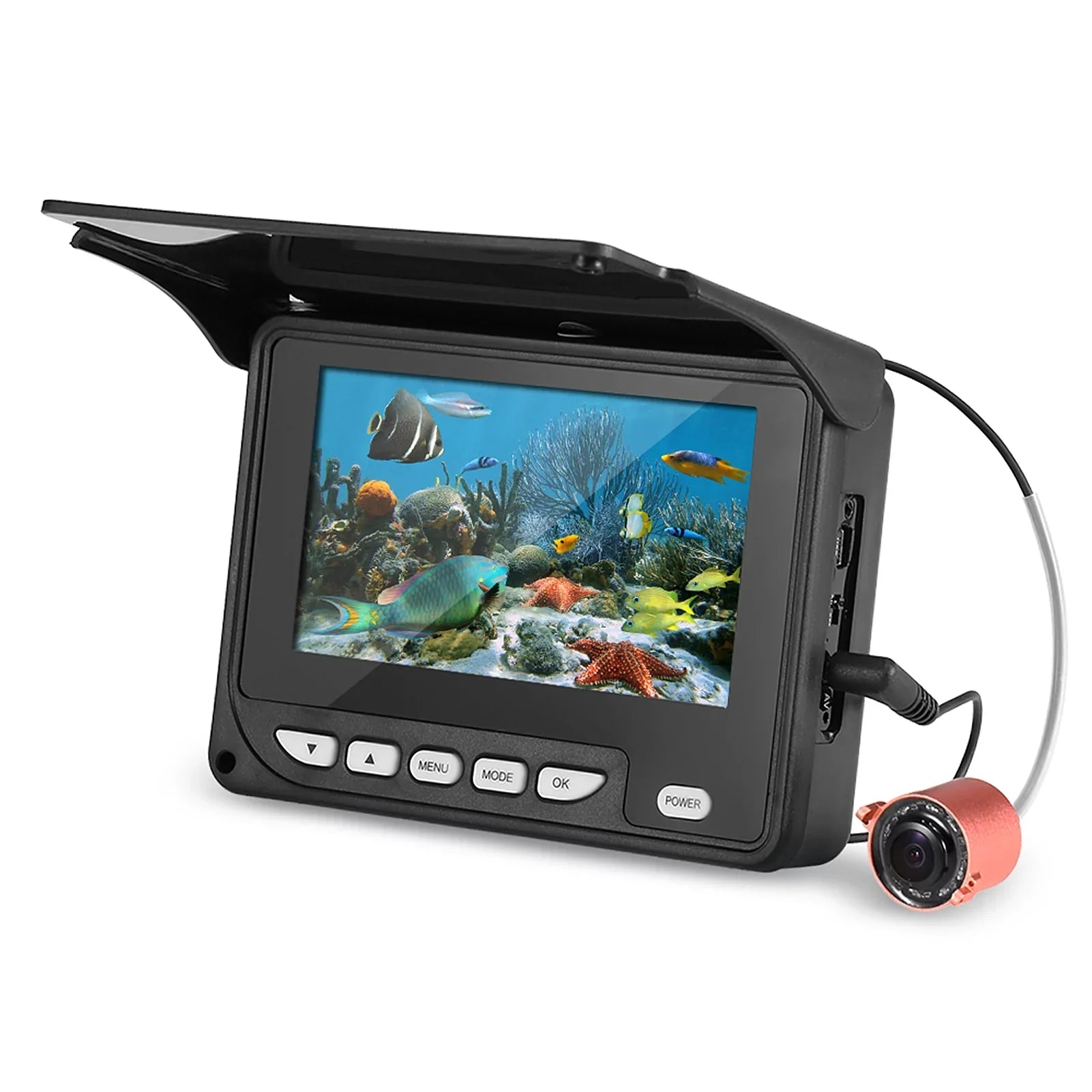 Vision Underwater with Finder Bag Cable Ice Night Fishing Fishing 20M Walmeck Inch Boat Carry 4.3 Camera Camera Fish Waterproof Portable