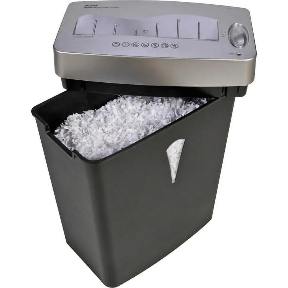 Silver 0.157" gal for Credit - Card 0.394" 4 Capacity 5 Shredder Cut Shred Paper - shredding Per - Wastebin x MC500 Micro Paper, Black, - Pass - - Size Royal