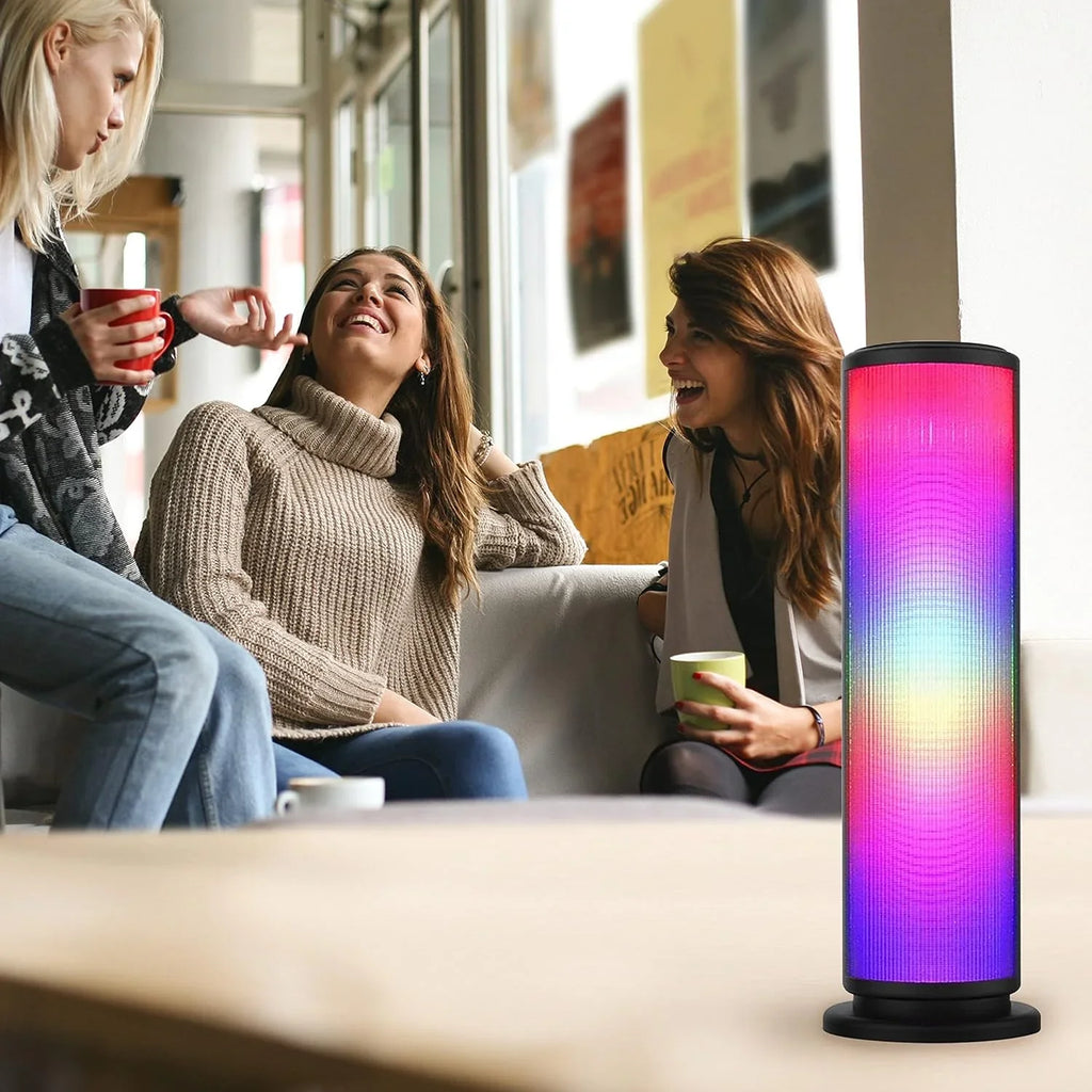 Party Tower Speaker with Portable Color Changing Lights, Outdoor Pulsating Speaker