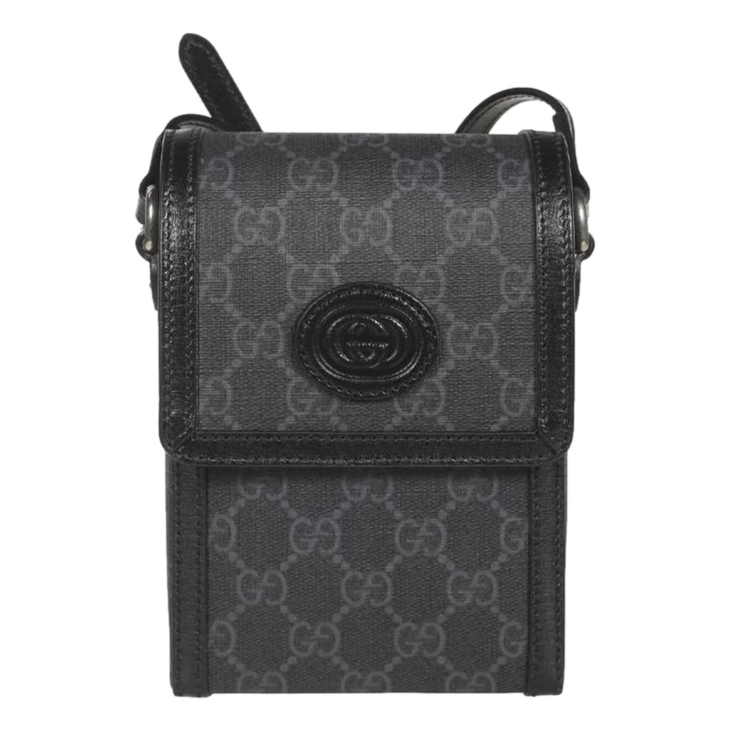 Black Retro Minibag Gucci GG Printed Crossbody Canvas