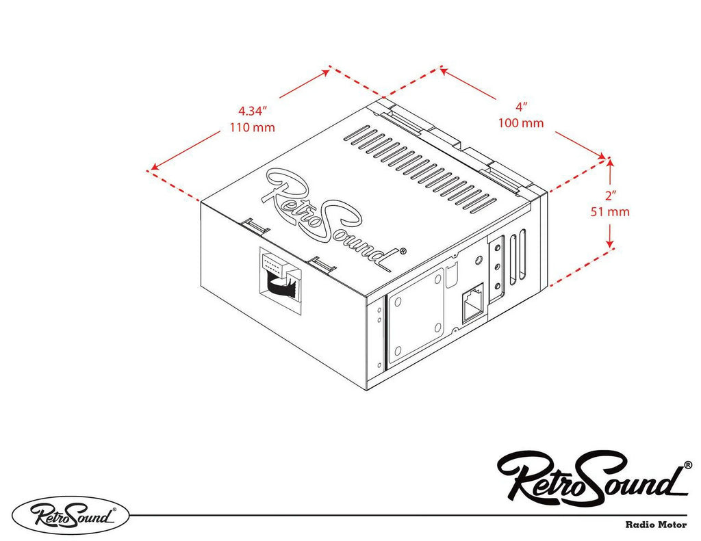 Porsche Bluetooth, Chrome AM/FM Bezel HCB-M2-127-36-76P RetroRadio 1950-65 with with Features Compatible Include 356 USB,