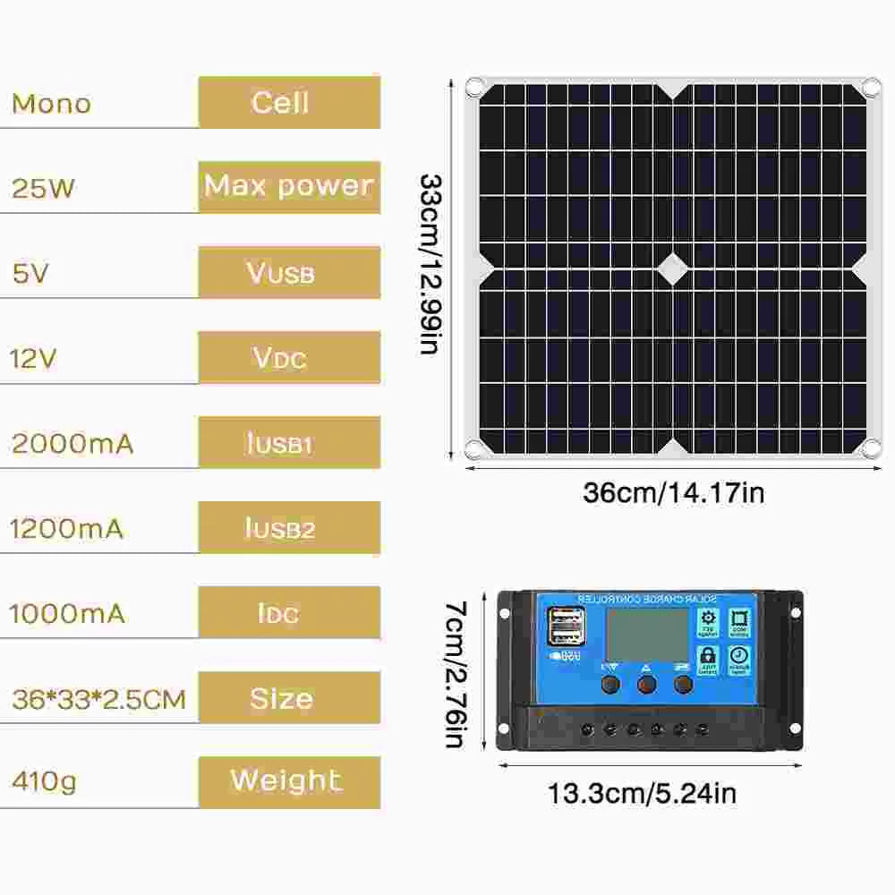 kit 200W outdoor car charge solar panel charger with home source solar light MDHAND controller camping emergency