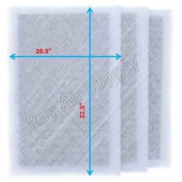with 22x25 MicroPower (3 WHITE Compatible SUPPLY 22x25 Air Cleaner Guard Replacement RAYAIR Refills Pack) Filter Pads
