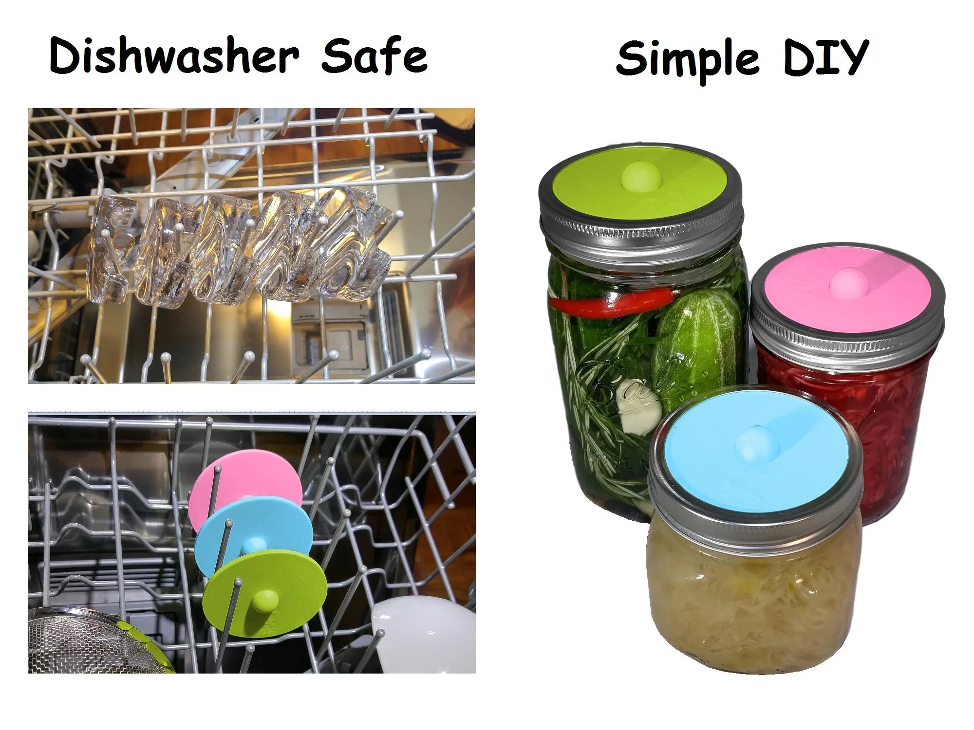 and wide kit. pickles, fermentation pickling tamper, for DIY 7 sauerkraut, recipe jars included. etc mouth Complete Canning for kit Glass weights, sets or mason for lids, making jars kimchi, airlock