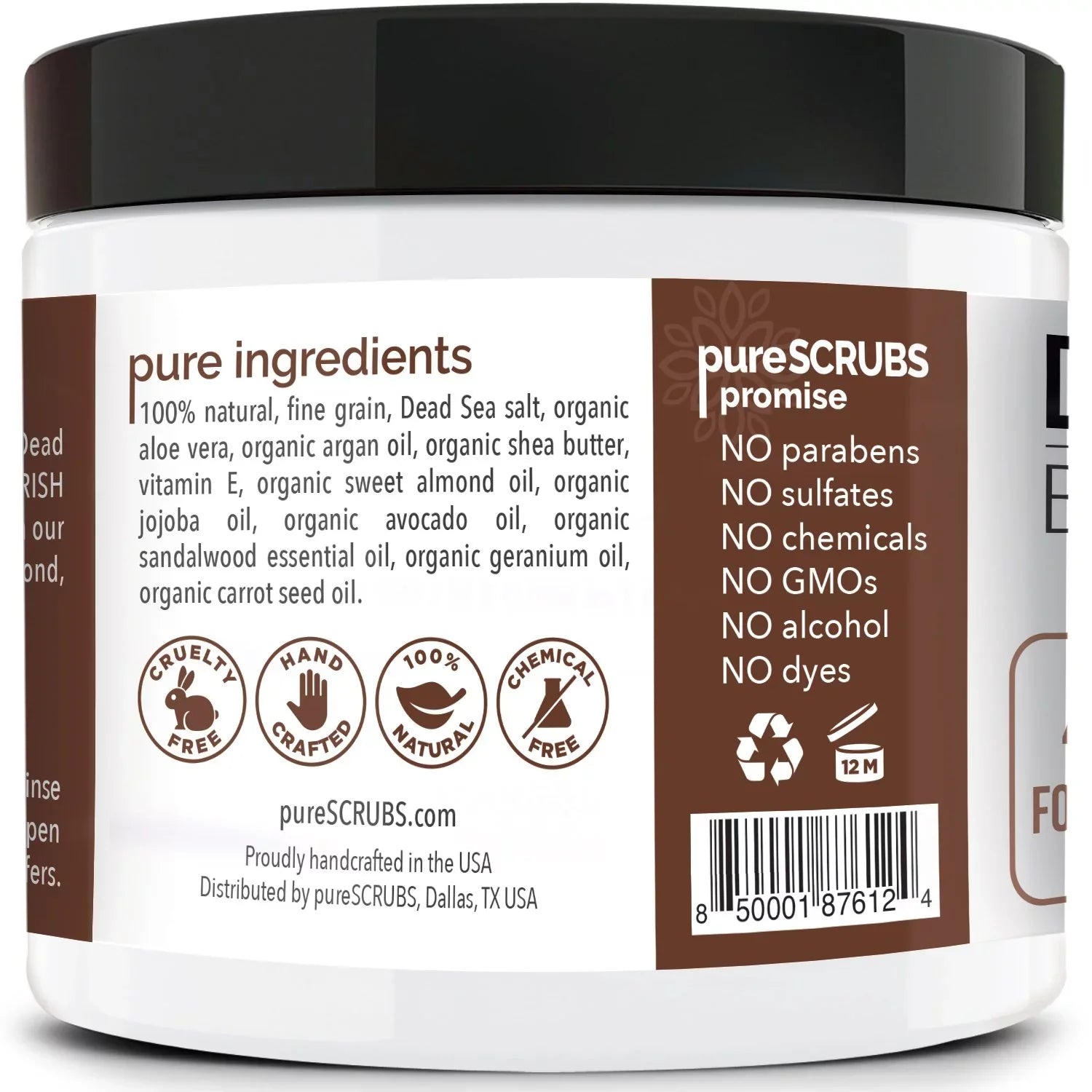 FREE & SANDALWOOD Organic Mini Infused 16oz Spoon, & Loofah Sea Oils Bar Nutrients - Large Dead Body Salt BODY Scrub Premium Soap Wooden Organic - pureSCRUBS SCRUB Pure Essential + Exfoliating Set