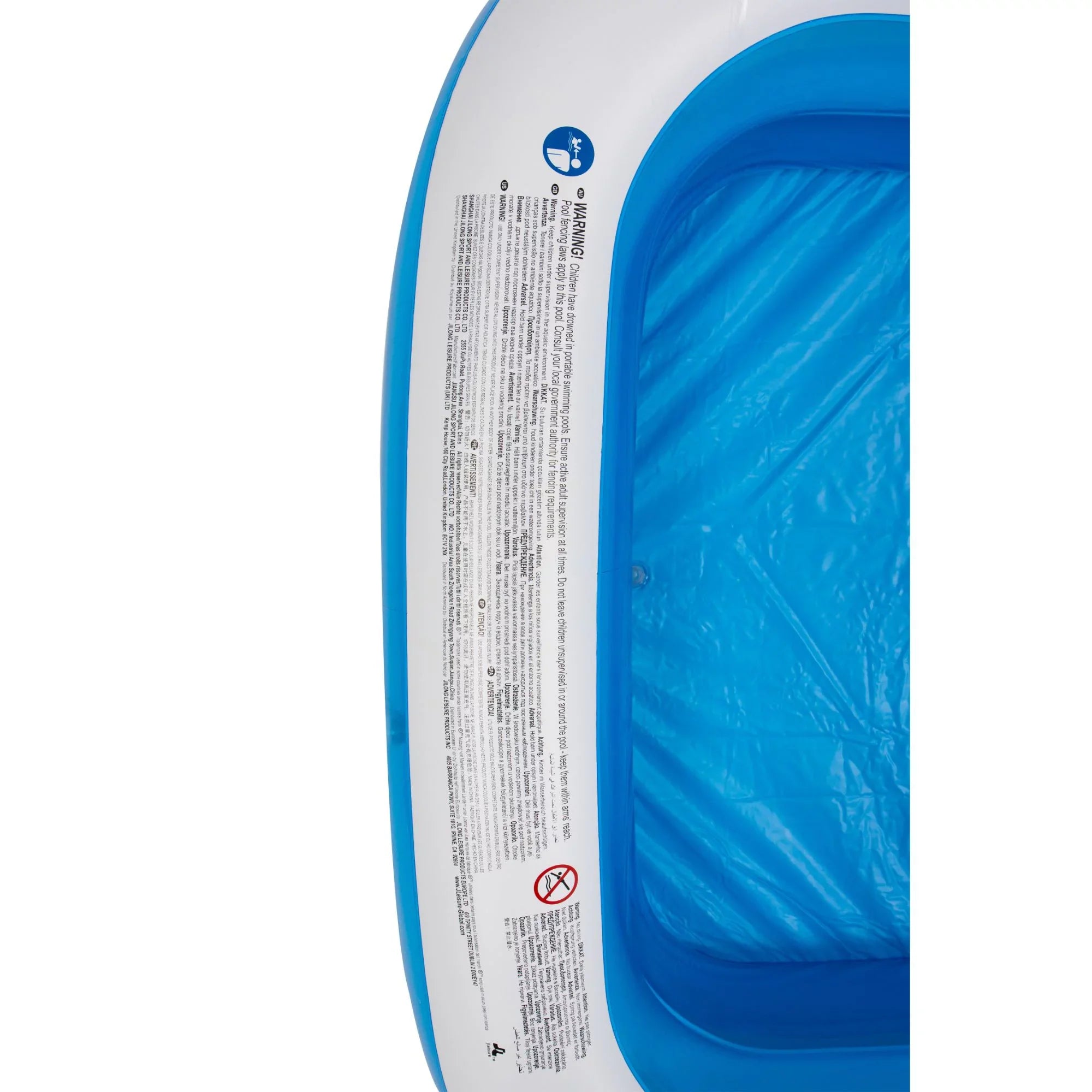 Pool Rectangular and Blue White Swimming 8.5' Inflatable