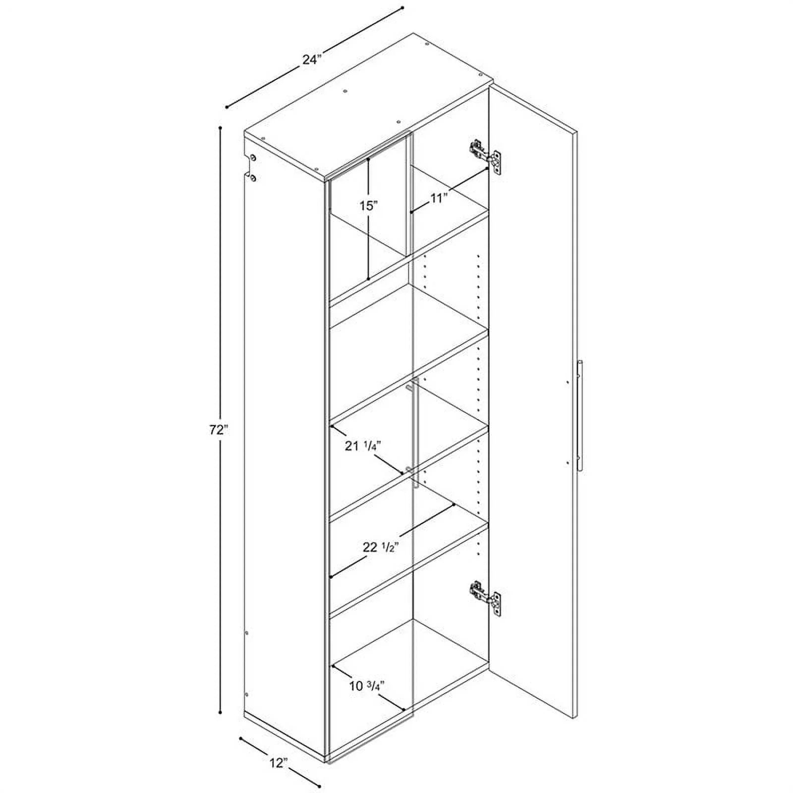 72" Garage Piece Wall Cabinet Row Large in Pemberly White Set Mounted 3