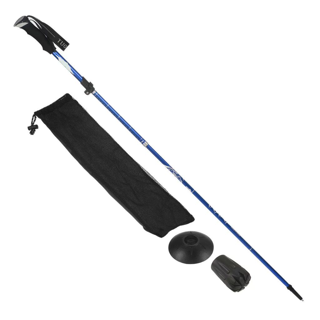 Inch Poles, Pole Blue Collapsible 51 Uxcell Dark Alloy, Trekking Hiking Aluminum