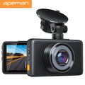 C450 FHD APEMAN Black Angle Cam Screen, Parking Monitor, 170° Camera 1080P 3" Dash Car Wide
