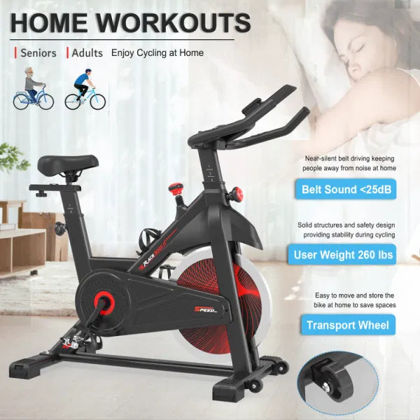 Gym Comfortable Cycling Exercise with Stationary, Home Fitness Workout Bike Bike