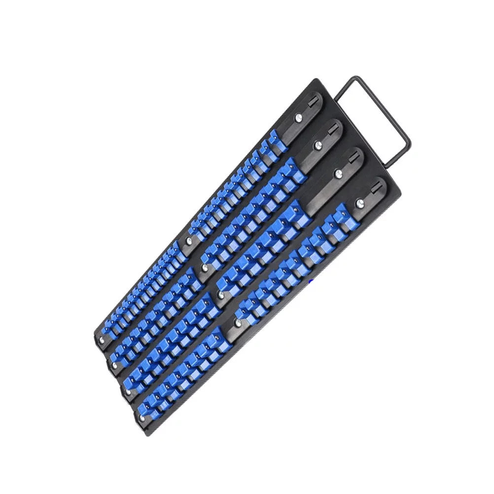 Industrial 80 Rail Socket Rack Mountable Holder Sliding HEMOTON ABS Wrench Organize Socket Storage