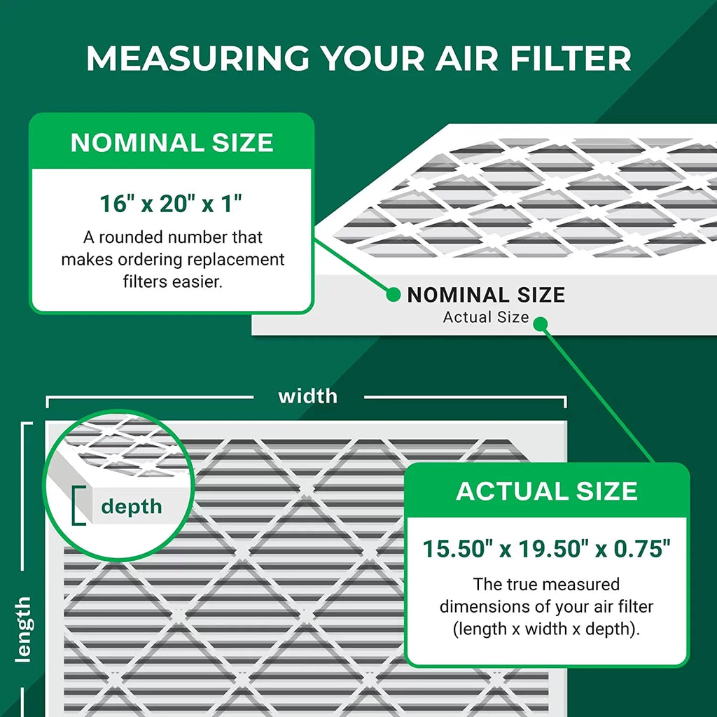 Filters MERV AC HVAC Furnace Filterbuy 16x20x1 Pleated (4-Pack) 11 Air