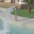Pool Swimming Patio Dcenta Steel Garden Fountain Silver CL-US_43709USCLDL" Waterfall Pool Stainless Fountain (19.7"x11.8"x35.4