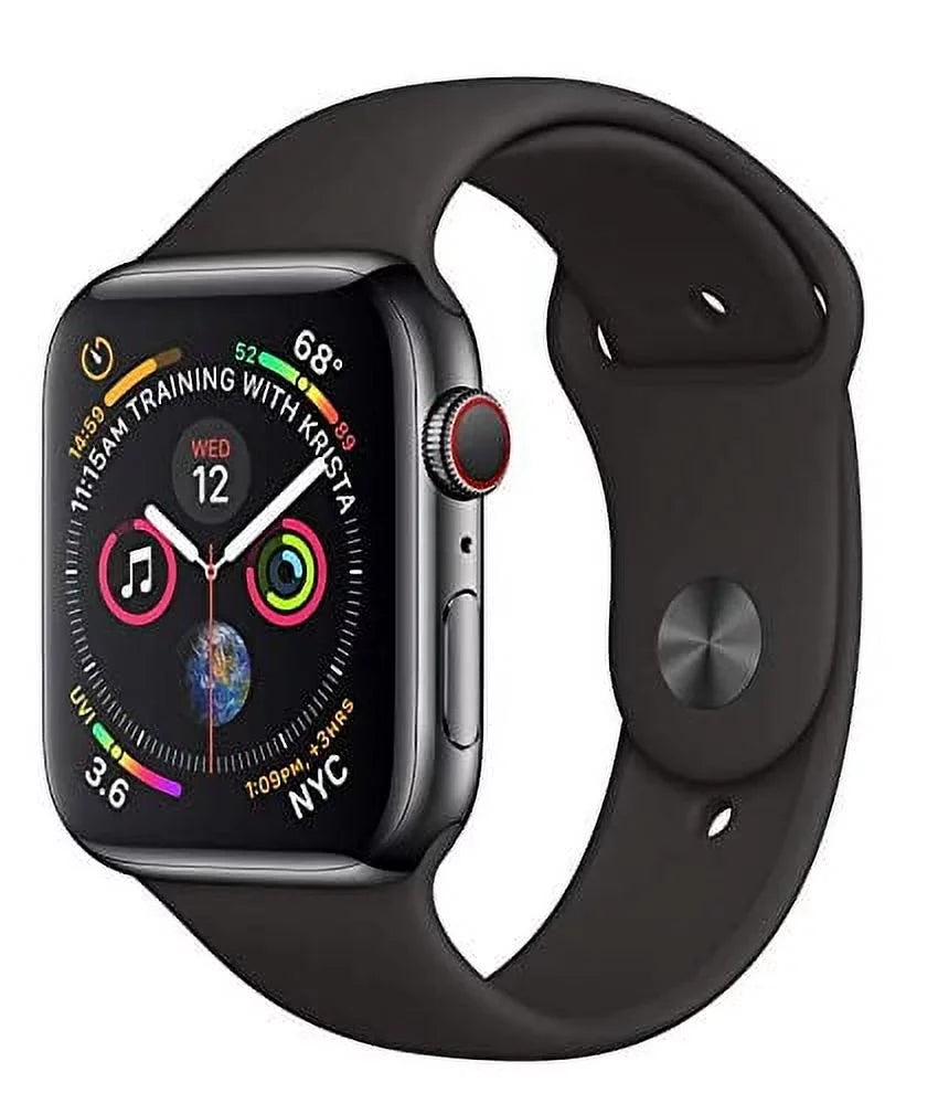 Black - Excellent Apple Used 4 Cellular Watch ,44mm, Series Condition Stainless Steel,