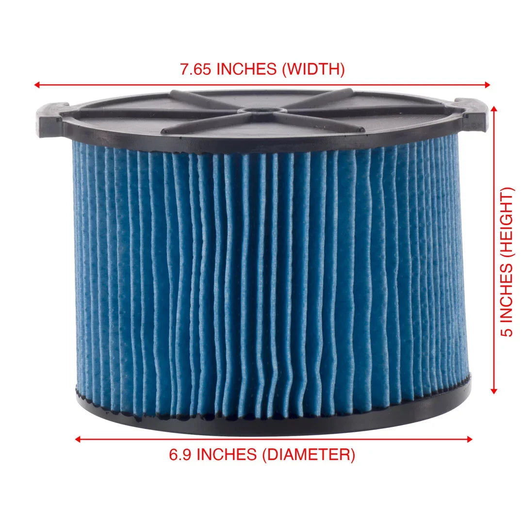 Vacuums Compatible Pack Portable Part Filter Replacement with RIDGID Dust Fine 3-Layer & Wet Cartridge Gallon Dry 7 26643 VF3500 3-4.5