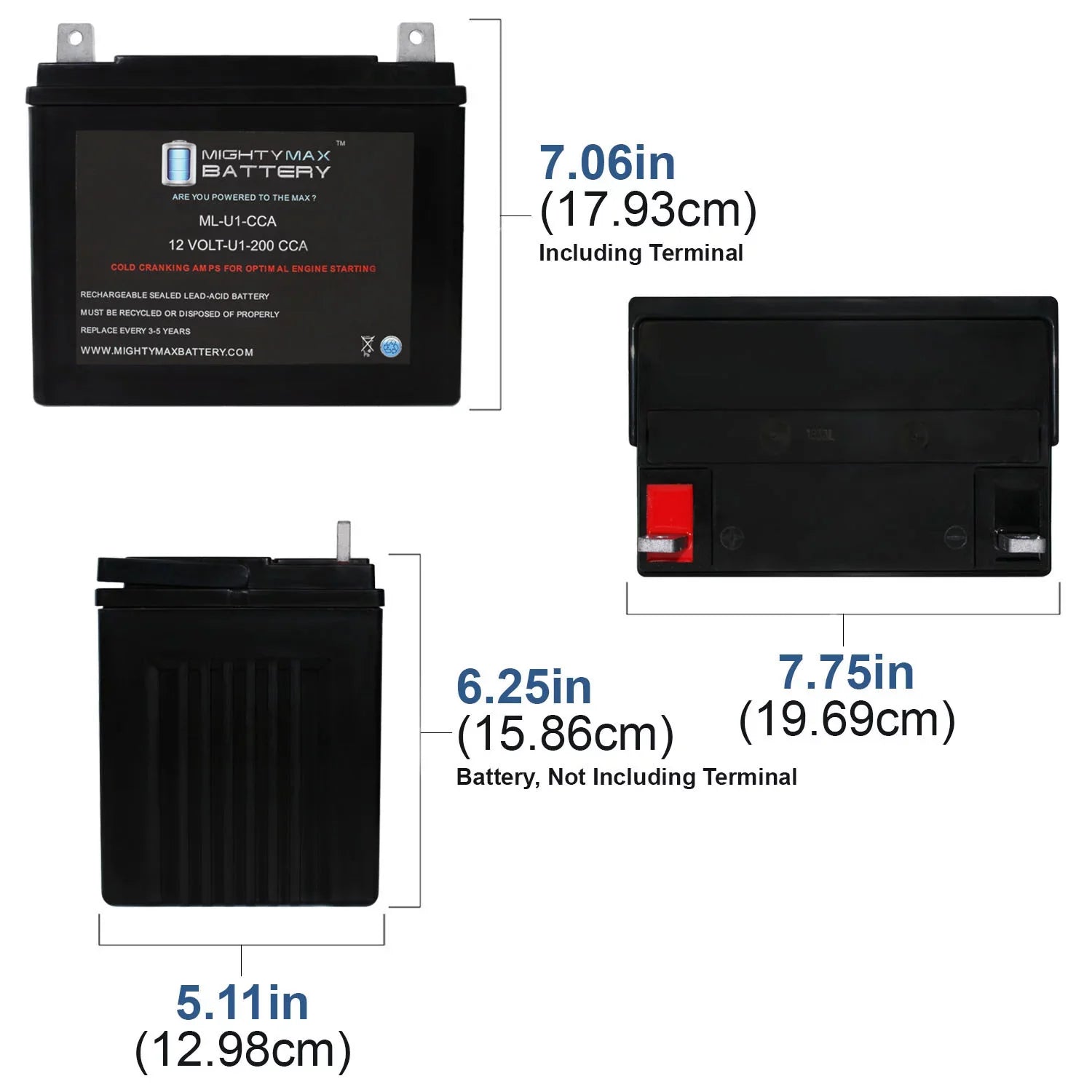 for Battery ML-U1 218ES ZeroTurn 200CCA Bobcat RadiusMower by Textron