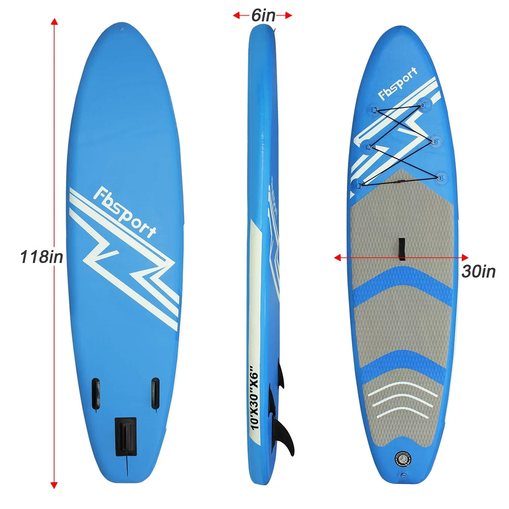 Control, Surfboard Ft Surf Accessories Paddle Bag, Thickening Non-Slip Up SUP w/Complete & Standing Boat Carry FBSPORT 11 Deck, Stand Inflatable Board
