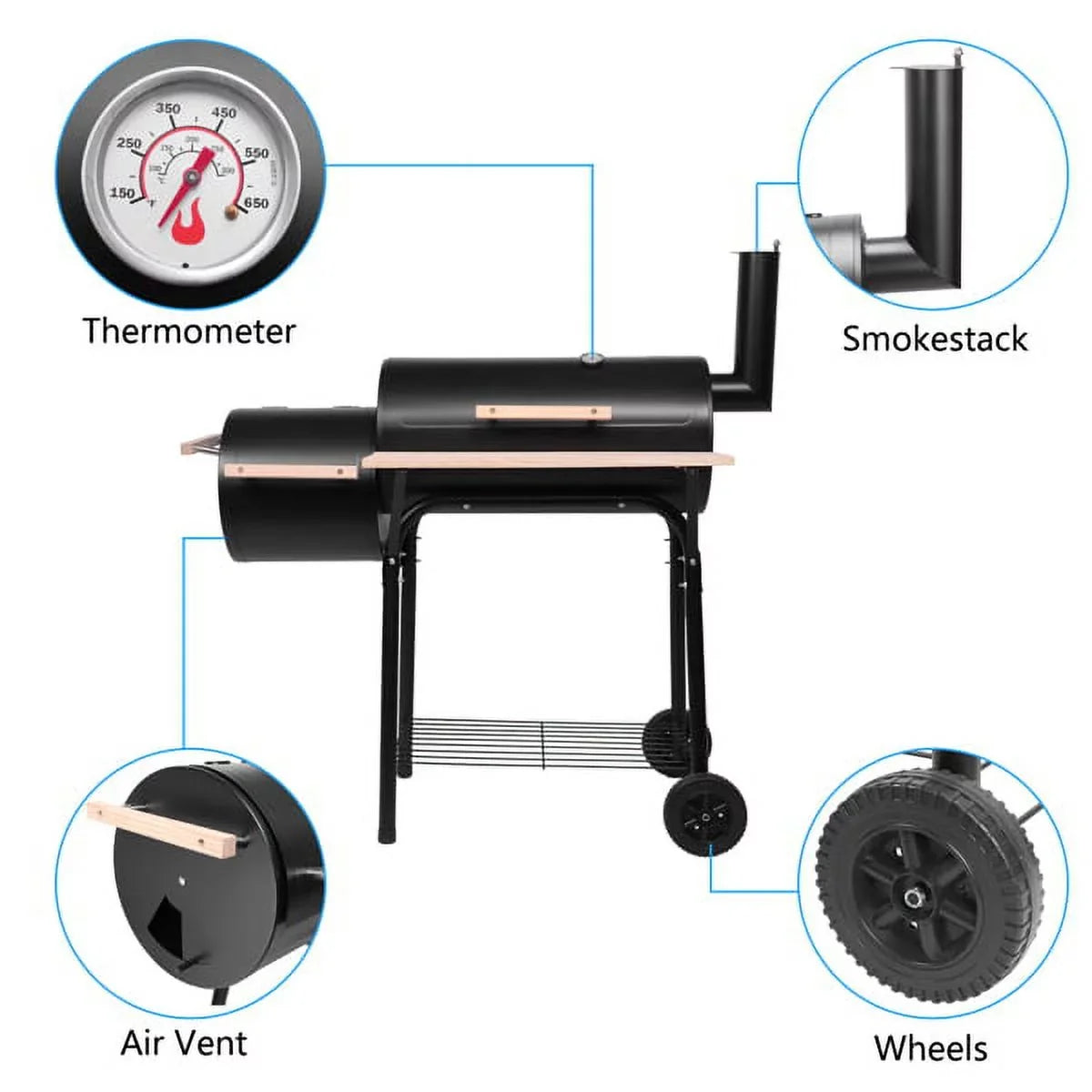 BACKYARD SMOKER Day Mother's ZOKOP - Sales COOKER 45-INCH