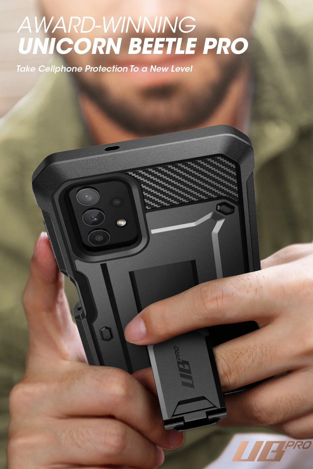 for Designed Case Built-in Version], Unicorn Beetle 4G SUPCASE Samsung Pro Rugged Galaxy Fit Series A32 with Kickstand Screen 5G Full-Body Holster Protector & (Black) Case [Not