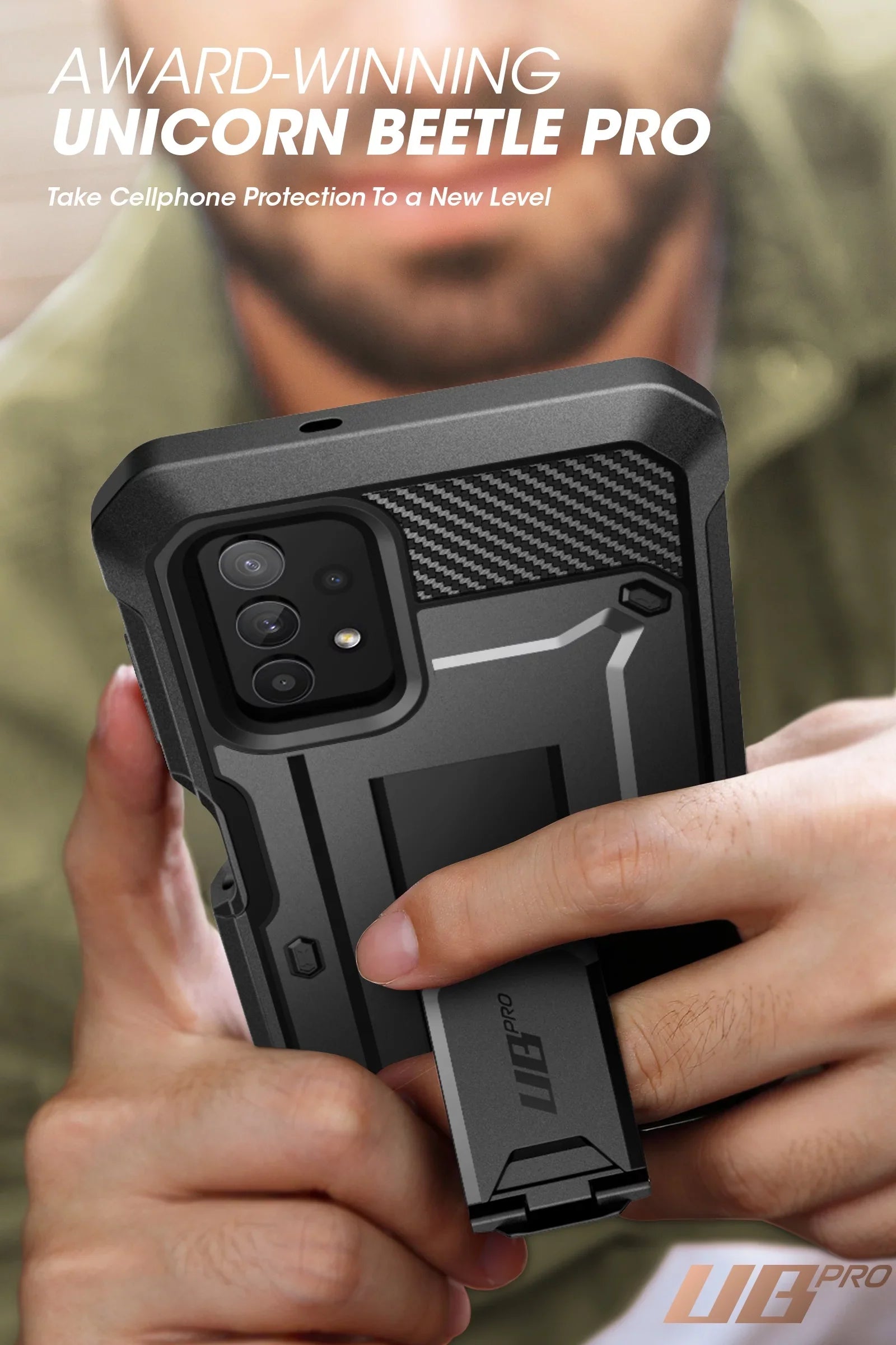 for Designed Case Built-in Version], Unicorn Beetle 4G SUPCASE Samsung Pro Rugged Galaxy Fit Series A32 with Kickstand Screen 5G Full-Body Holster Protector & (Black) Case [Not