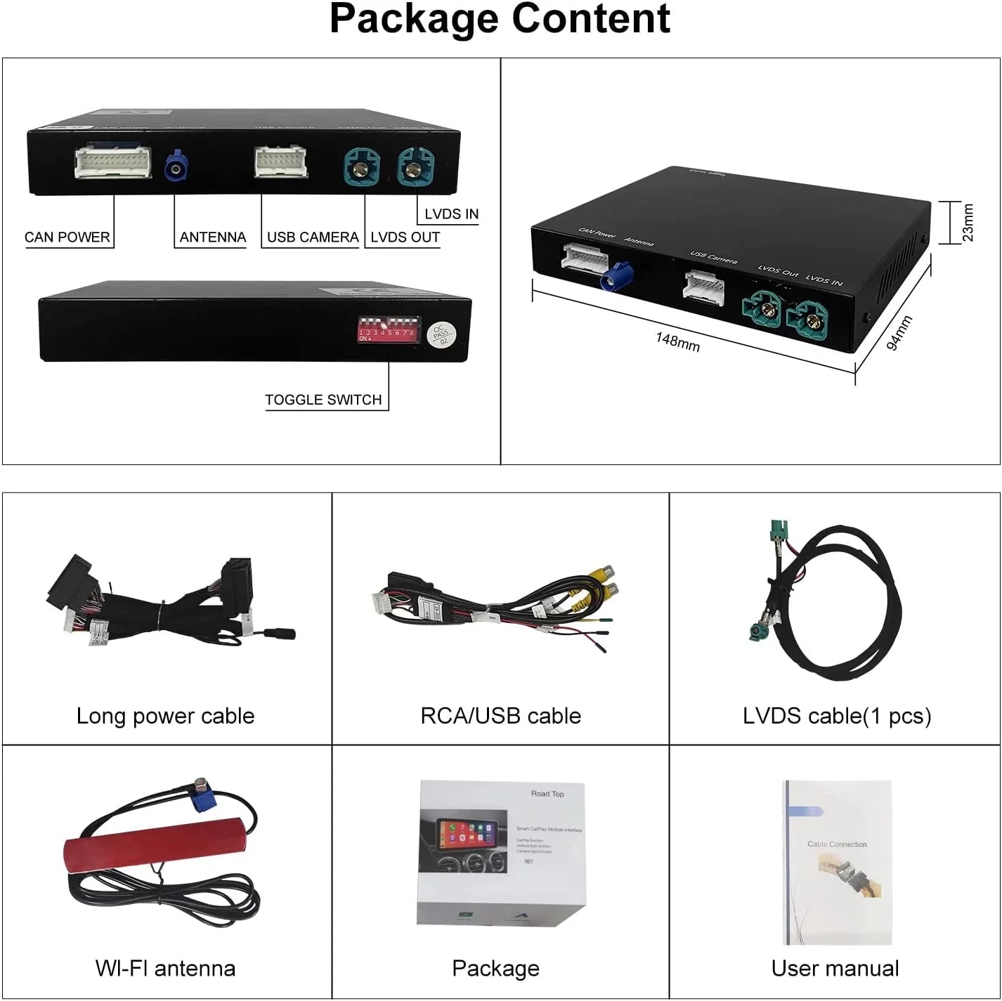 Wireless Top Mirrorlink, Carplay Support 7 Road YouTube for 6 1 2008-2012, System 3 X6 CIC Wireless Android Decoder Kit 5 X1 X3 BMW X5 Series Retrofit Auto,