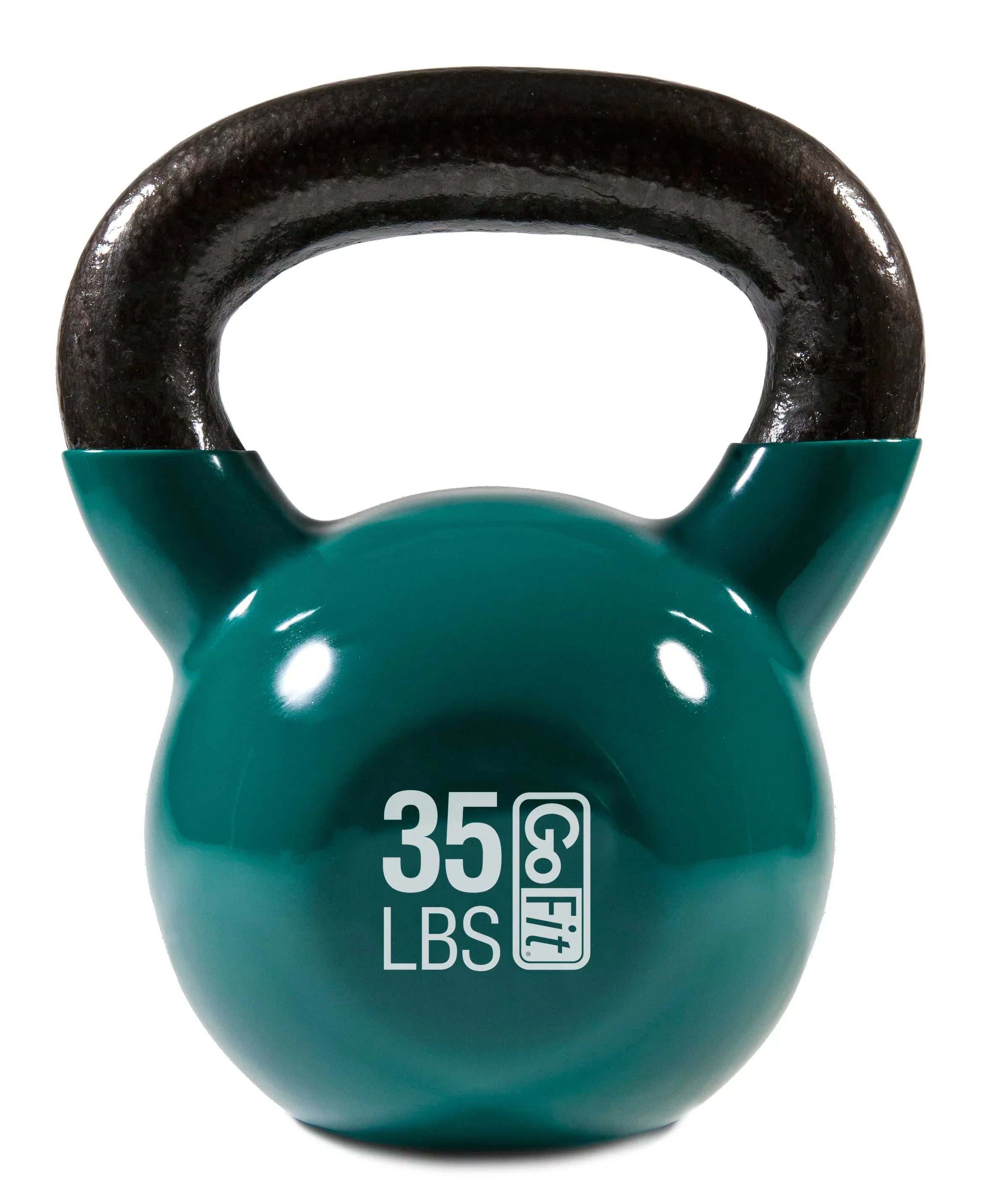 Vinyl Coated DVD and Green with GoFit Kettlebell Training Manual Classic - 35lb