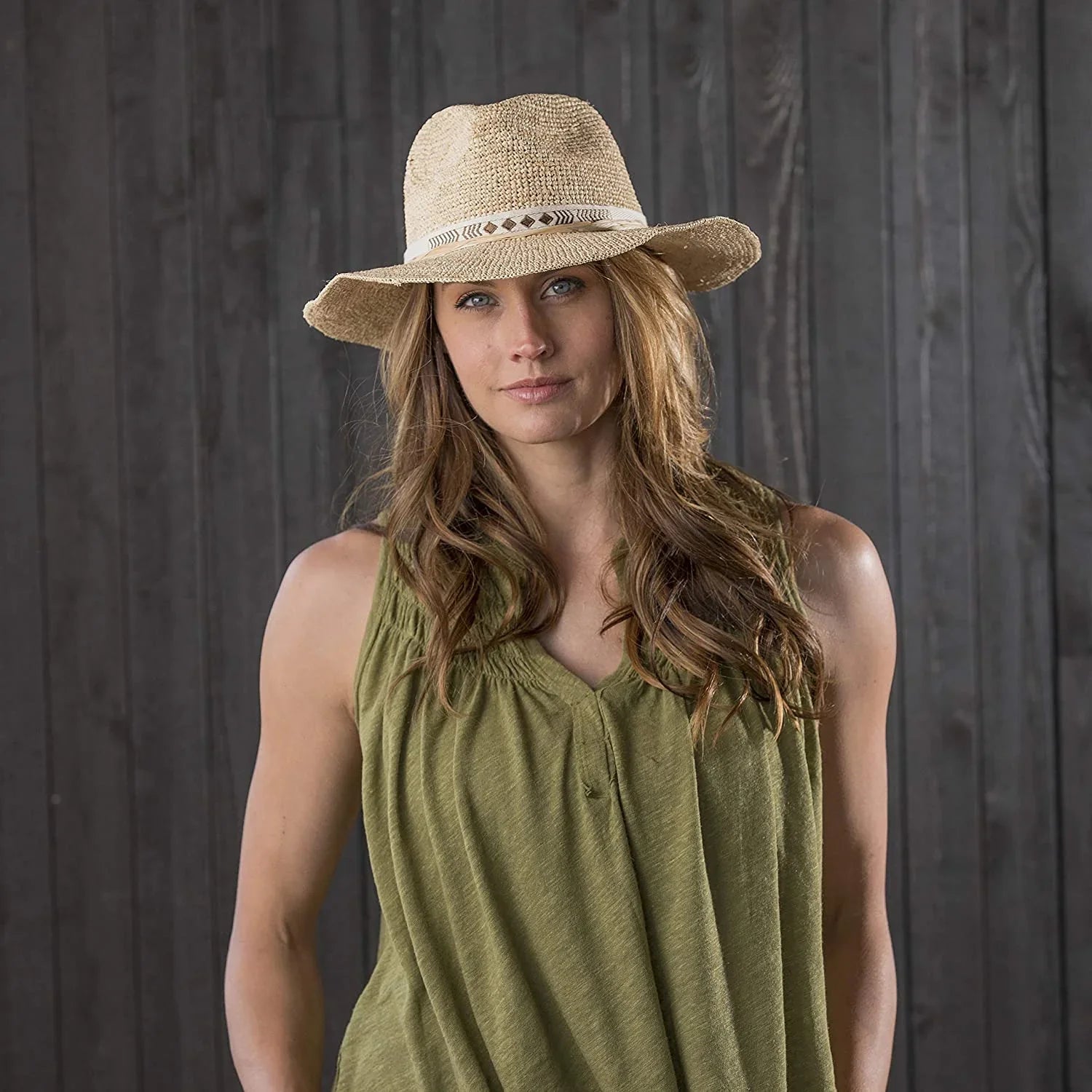 Straw Hat, Pistil Sun Standard Woven Whicker Women's Janis Size One