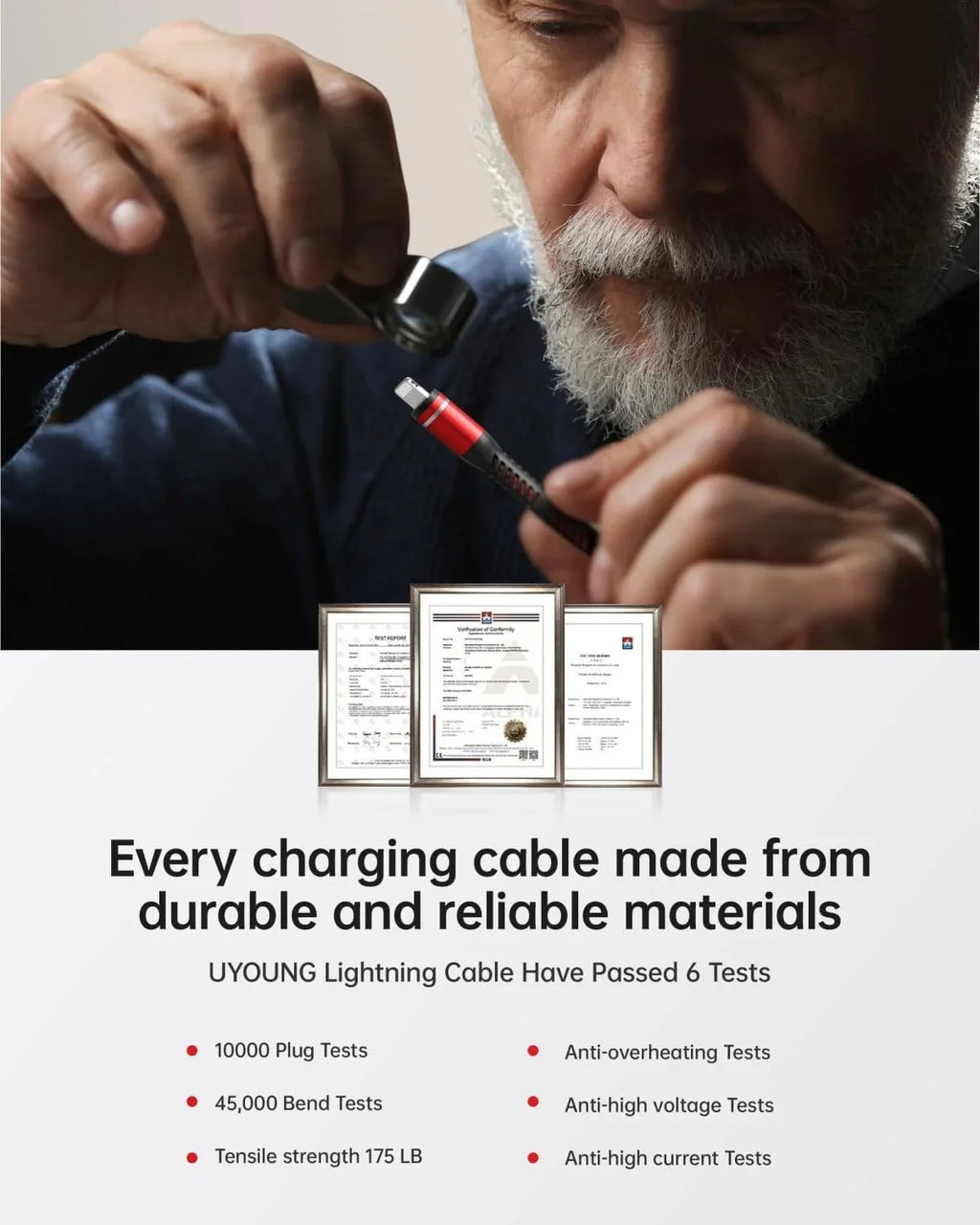 Pro/Mini/Air(Red) iPad Fast Unbreakable USB Nylon Braided Charger 3Pack ft Cord Max/8/7/6/5S/SE, Foot 10 Cord iPhone Long 10 Charging 11/X/XS/XR/XS iPhone iPhone Red with Compatible Charger