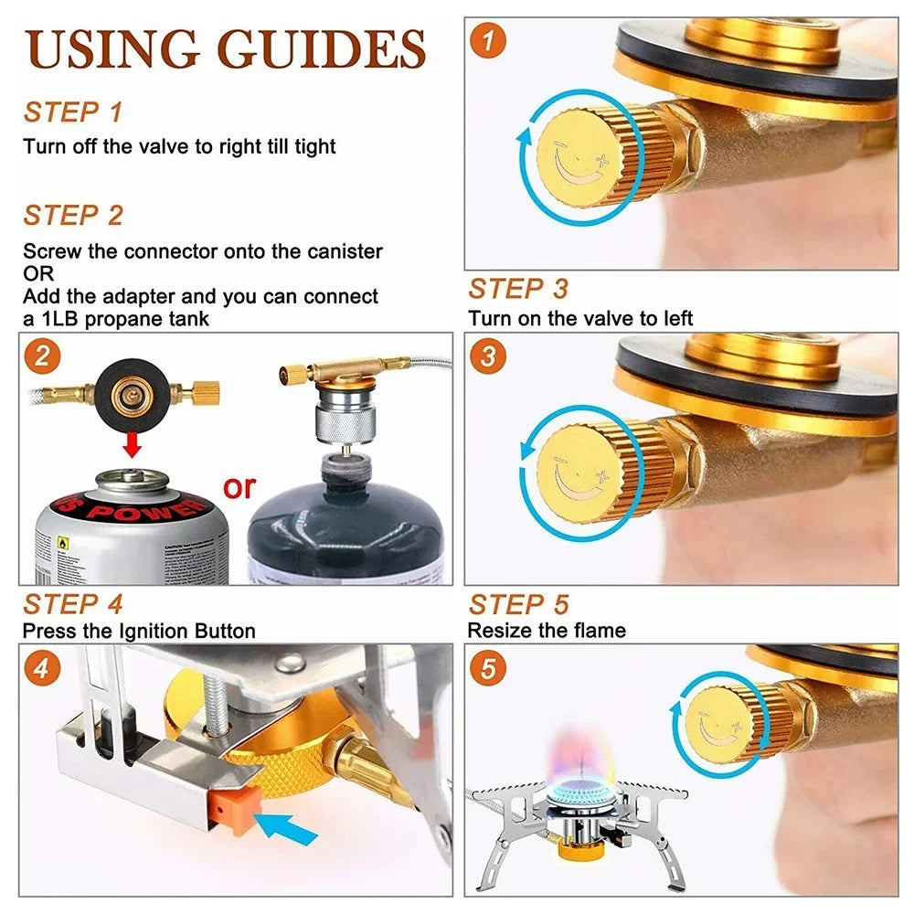 Outdoor, Portable stove Camping Windproof Backpacking Lightweight for Stoves, Silver