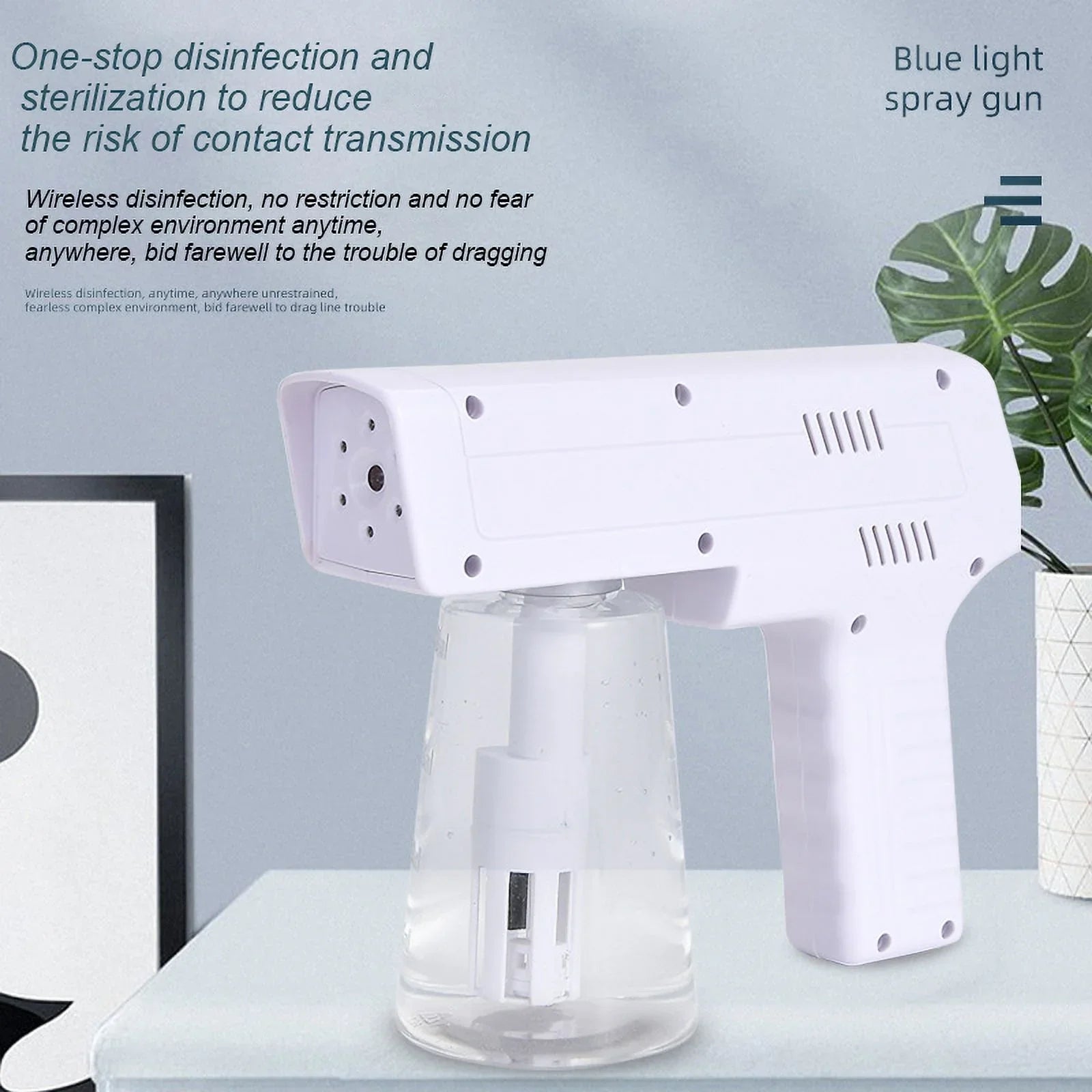 Blue and Maker, Generator, Water Disinfection Spray Light NaClO Electrolysis 3-in-1 Disinfectant Gun