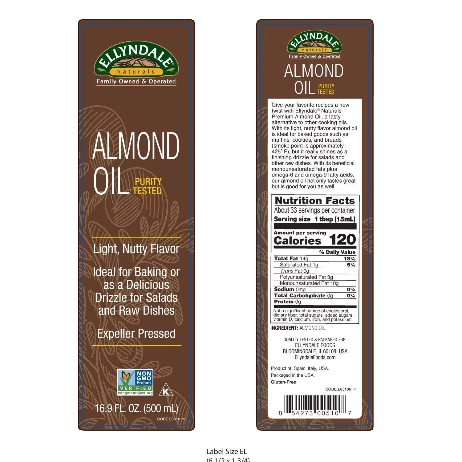16.9 NOW fl Almond - Oil Foods Ellyndale oz Naturals