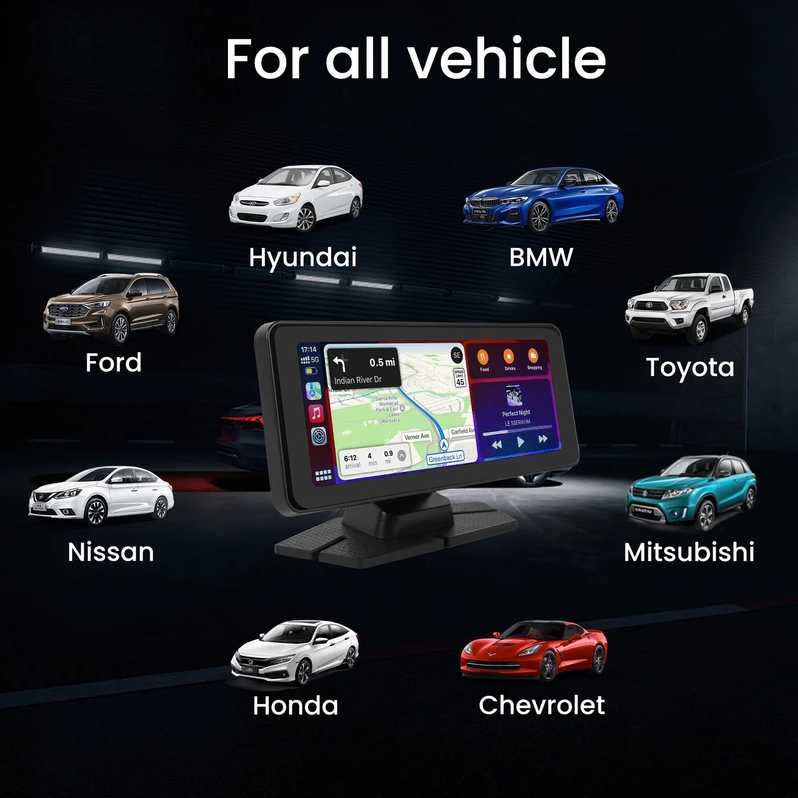 Stereo, Bluetooth Auto & with Touchscreen (6.9inches) Cam, Car Receivers Backup Portable with Carplay Audio Android Navigation, Apple GPS 1080p Car 4K NEXPOW Camera, Carplay Dash