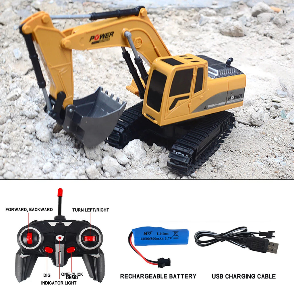 Plastic Christmas ExcavaTOr RC Engineering YHAIOGS Mini Electri Alloy 1:24 Trucks Car RC