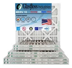 Glasfloss 29.5x7/8 in - Made Filter Air x 17.5 Furnace -Qty:6 USA 10 inch) MERV - 18x30x1 (Actual Size: -