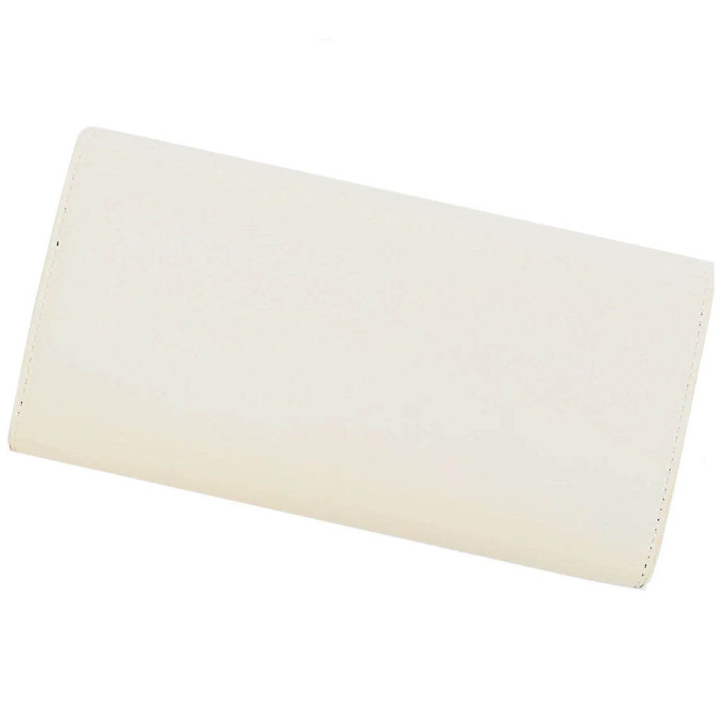 leather Veneta Bottega wallet women's BOTTEGA VENETA x white Pre-Owned hold long (Good) folio metal material silver