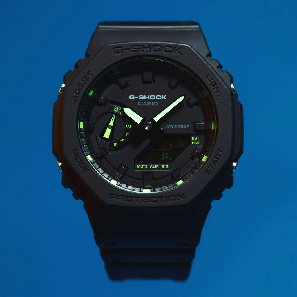 G-Shock Neon Limited GA2100 Green Edition Black