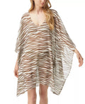 Logo-Printed Chiffon Michael Caftan Kors US Cover-up, BONE X-Small/Small