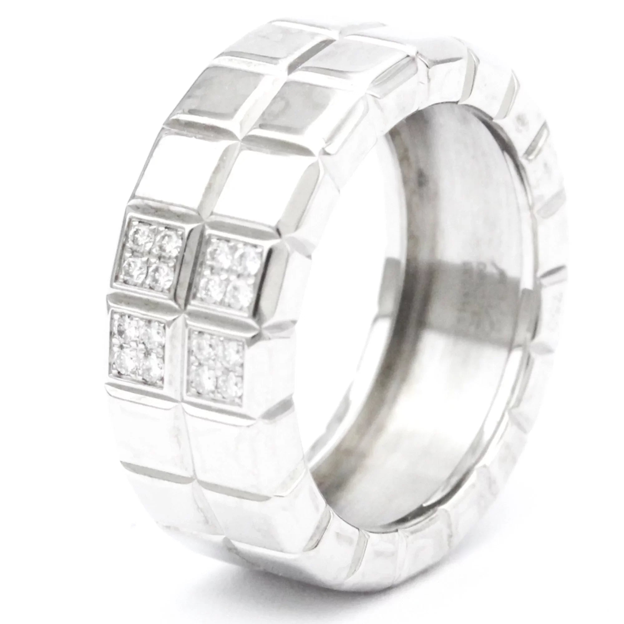 Ring Band 82/3790 Fashion Pre-Owned White (18K) Cube Ice Diamond Chopard (Good) Gold