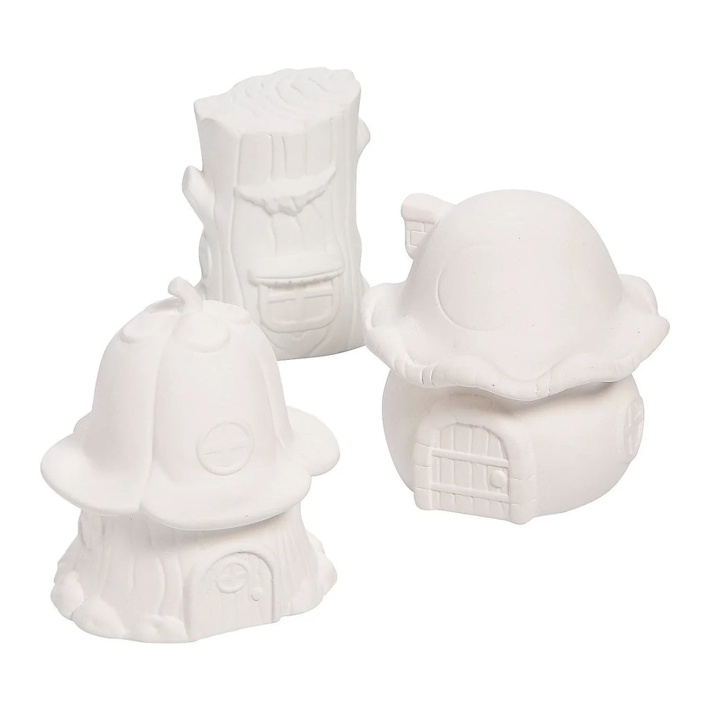 DIY Fairy Fun - Pc 6 Ceramic Express Houses